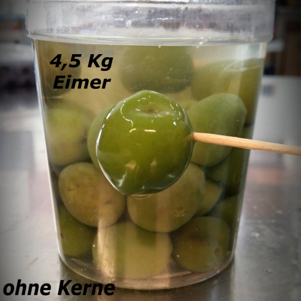 Olive verdi denocciolati - grüne Oliven ohne Kern 4,5 kg Eimer