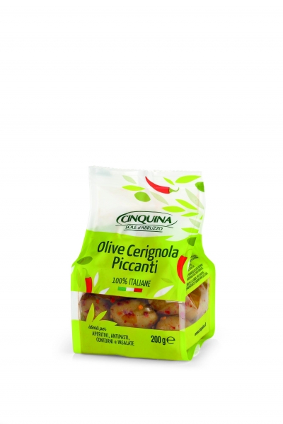 Olive verdi di Cerignola Piccanti/scharf - 200gr Beutel
