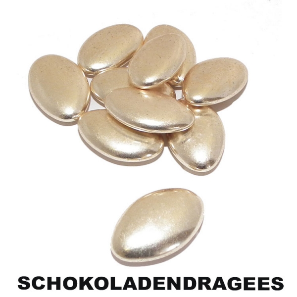 Schokoladendragees als Hochzeitsmandeln 1 KG Gold